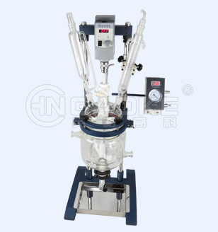 新型1-5L台式双层玻璃反应釜